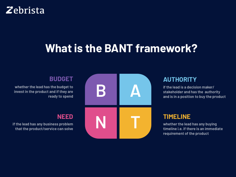 zebrista what is bant framework in b2b sales